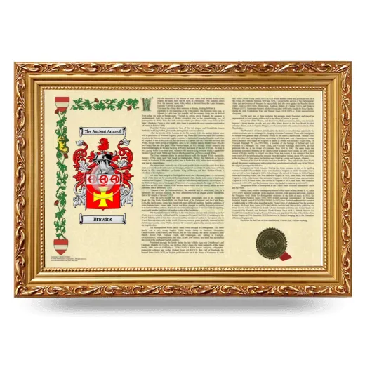 Brawine Armorial Landscape Framed - Gold