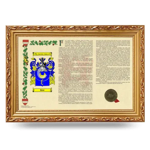 Bree Armorial Landscape Framed - Gold
