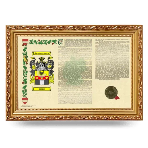 Bresse Armorial Landscape Framed - Gold