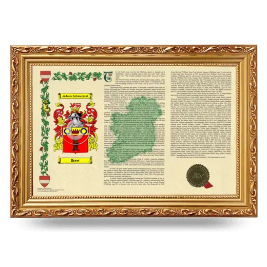 Brew Armorial Landscape Framed - Gold