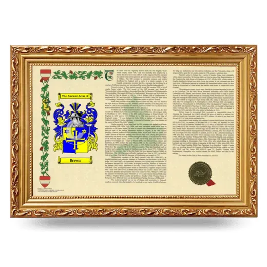 Brewn Armorial Landscape Framed - Gold