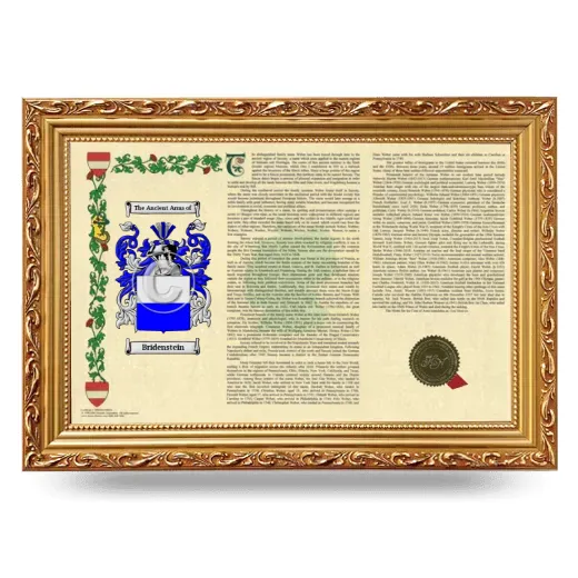 Bridenstein Armorial Landscape Framed - Gold