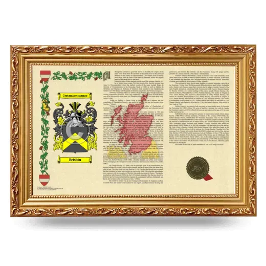 Brisbin Armorial Landscape Framed - Gold