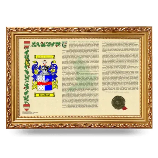 Broadband Armorial Landscape Framed - Gold