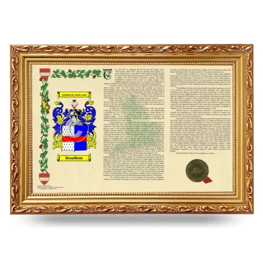 Broadbent Armorial Landscape Framed - Gold