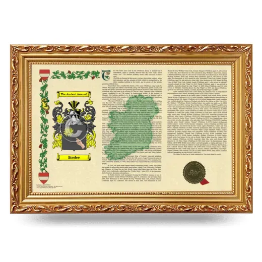 Brodee Armorial Landscape Framed - Gold