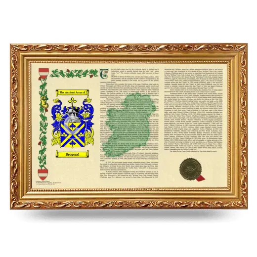 Brogend Armorial Landscape Framed - Gold