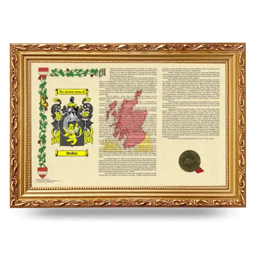 Brokus Armorial Landscape Framed - Gold