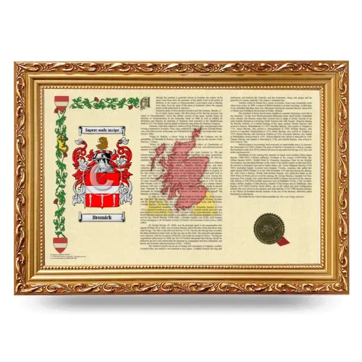 Bromick Armorial Landscape Framed - Gold