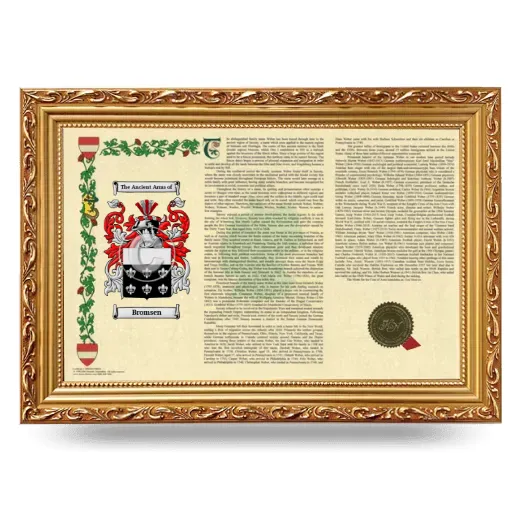 Bromsen Armorial Landscape Framed - Gold