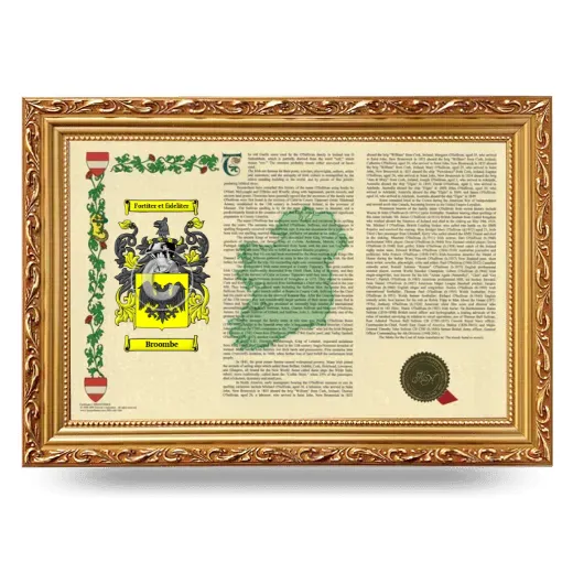 Broombe Armorial Landscape Framed - Gold
