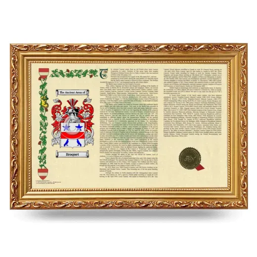 Broquet Armorial Landscape Framed - Gold