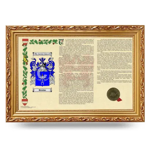 Brosius Armorial Landscape Framed - Gold