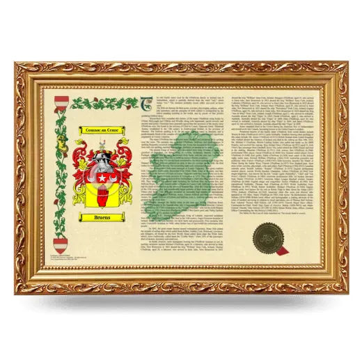 Bruens Armorial Landscape Framed - Gold