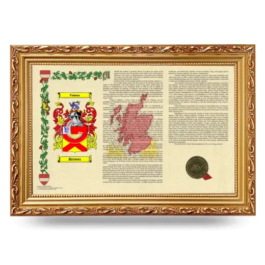 Bruwes Armorial Landscape Framed - Gold
