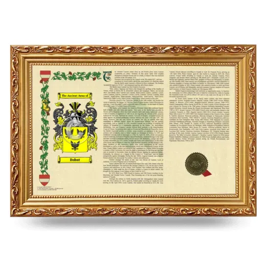 Bubat Armorial Landscape Framed - Gold