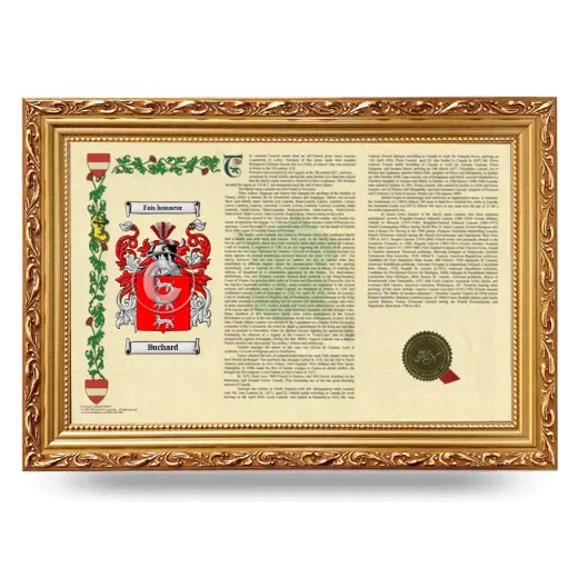 Buchard Armorial Landscape Framed - Gold