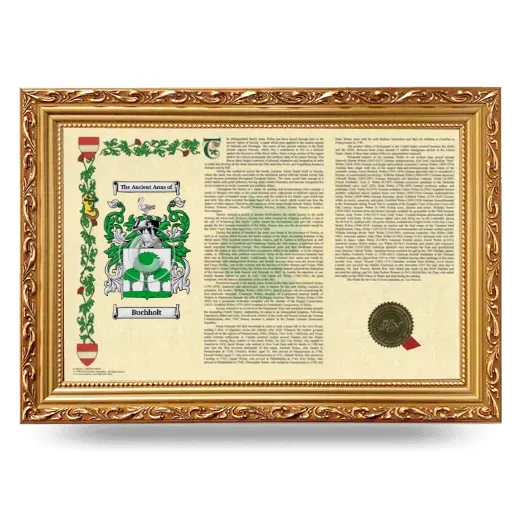 Buchholt Armorial Landscape Framed - Gold