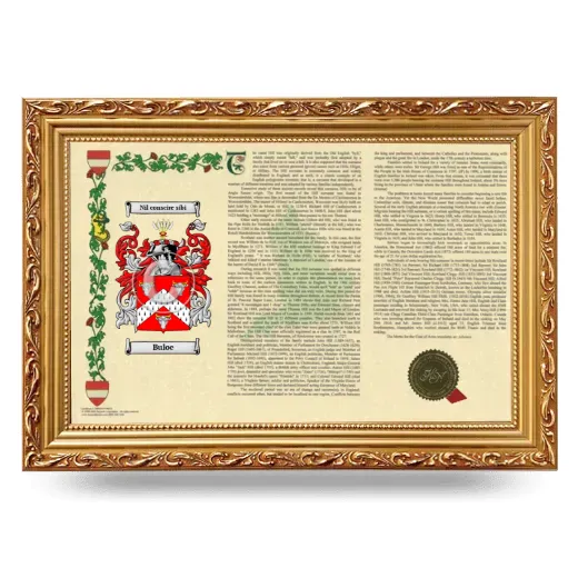 Buloe Armorial Landscape Framed - Gold