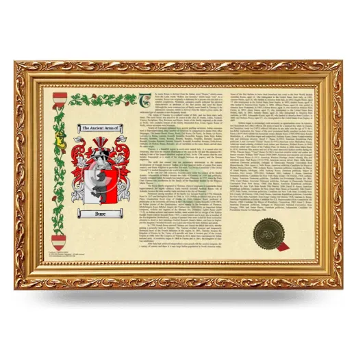 Bure Armorial Landscape Framed - Gold