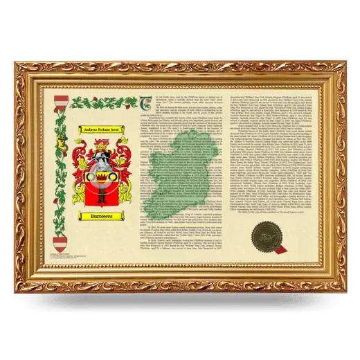 Burrowes Armorial Landscape Framed - Gold