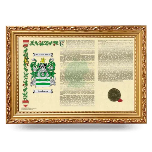 Buschman Armorial Landscape Framed - Gold