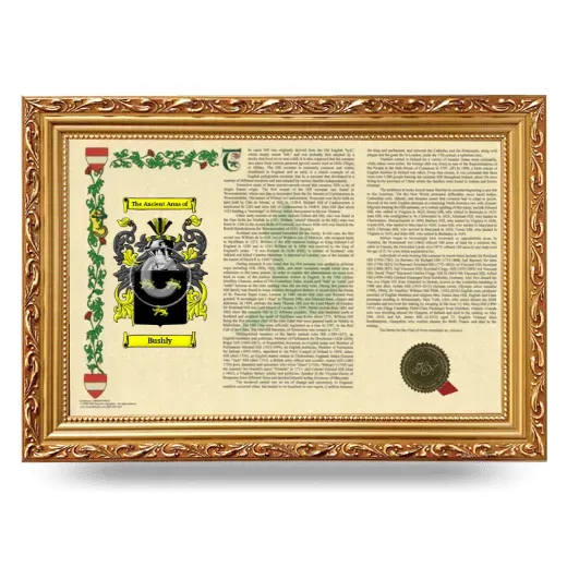 Bushly Armorial Landscape Framed - Gold