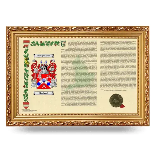 Bushnall Armorial Landscape Framed - Gold