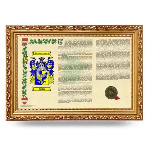 Bustin Armorial Landscape Framed - Gold