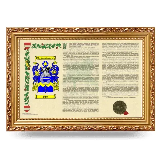 Buty Armorial Landscape Framed - Gold