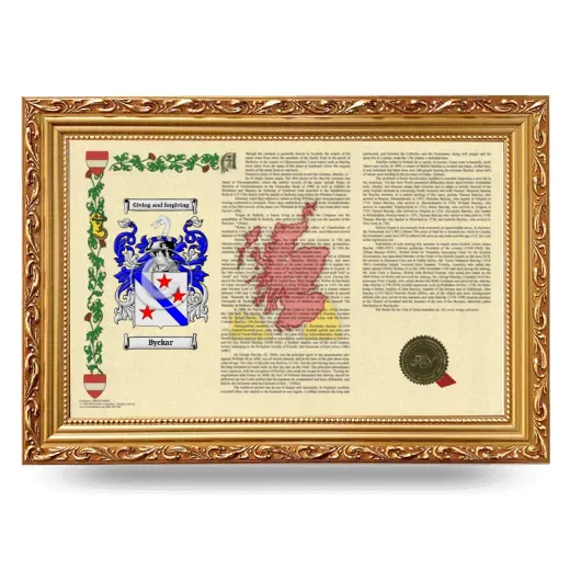 Byckar Armorial Landscape Framed - Gold