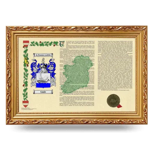 Caale Armorial Landscape Framed - Gold
