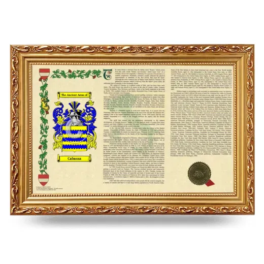 Cabassa Armorial Landscape Framed - Gold