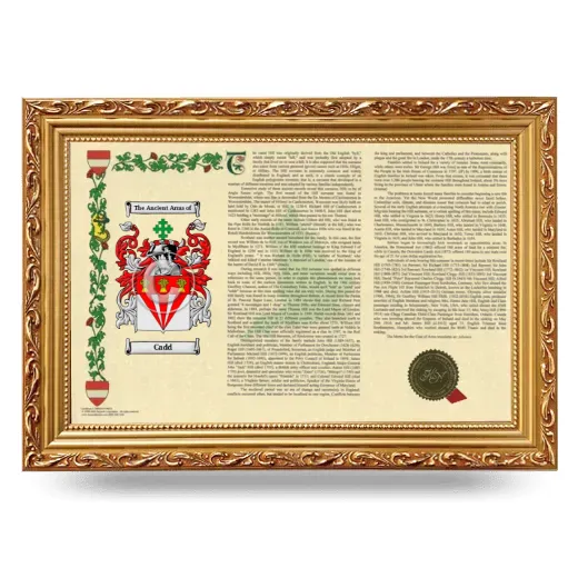 Cadd Armorial Landscape Framed - Gold