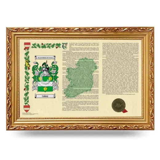 Cahey Armorial Landscape Framed - Gold