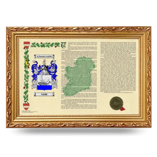 Cahily Armorial Landscape Framed - Gold