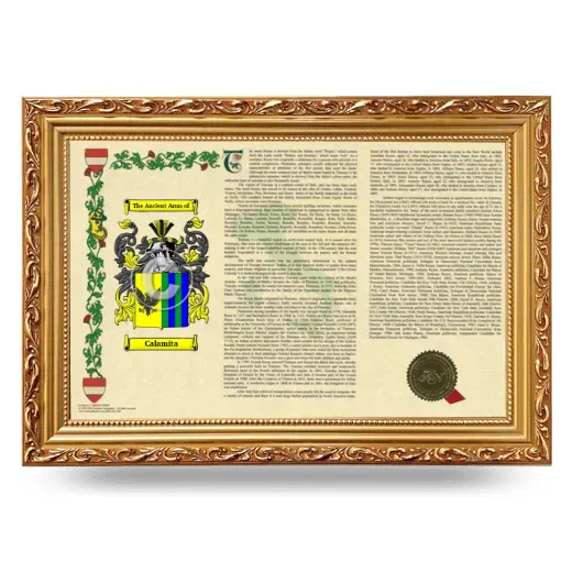 Calamita Armorial Landscape Framed - Gold