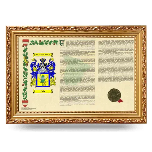 Calle Armorial Landscape Framed - Gold
