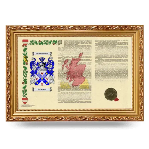 Caltown Armorial Landscape Framed - Gold