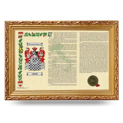 Calvelli Armorial Landscape Framed - Gold
