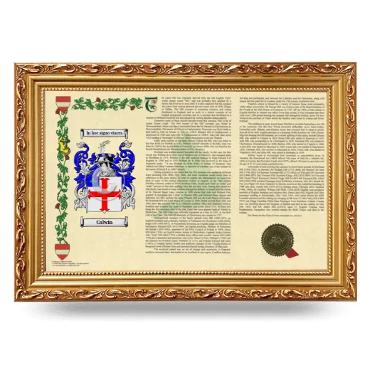 Calwin Armorial Landscape Framed - Gold