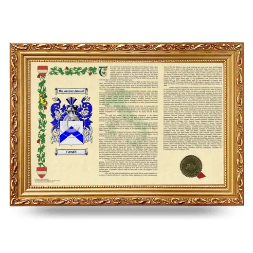 Canali Armorial Landscape Framed - Gold