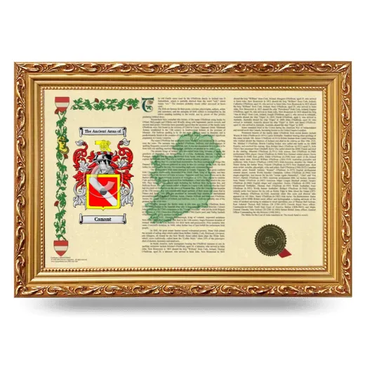 Canant Armorial Landscape Framed - Gold