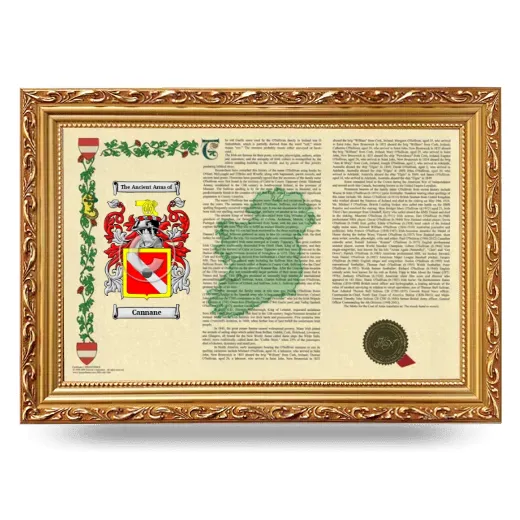 Cannane Armorial Landscape Framed - Gold