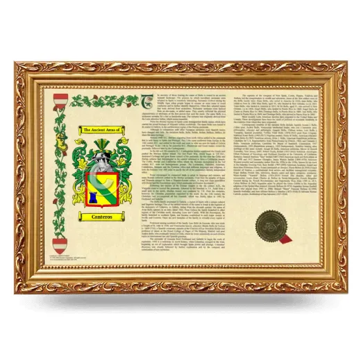 Canteros Armorial Landscape Framed - Gold