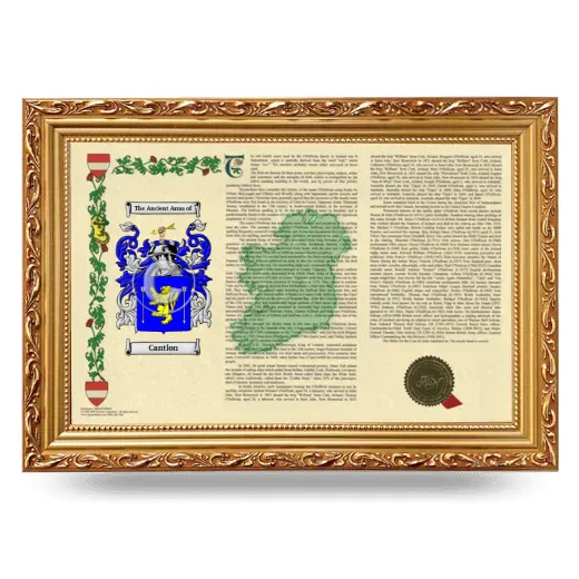 Cantlon Armorial Landscape Framed - Gold