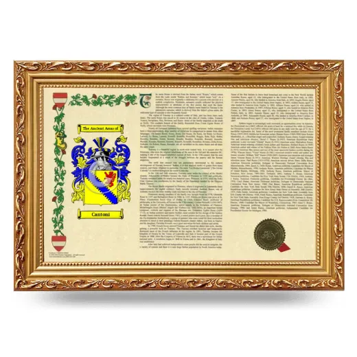 Cantoni Armorial Landscape Framed - Gold