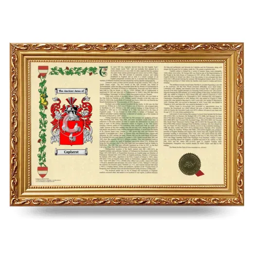 Capherst Armorial Landscape Framed - Gold