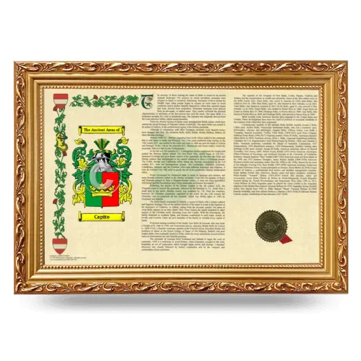 Capito Armorial Landscape Framed - Gold