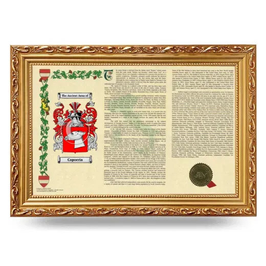 Capoccia Armorial Landscape Framed - Gold